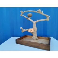 Aire De Jeux En Bois De Java Avec Socle - Small - Back Zoo Nature -Magasin De Fournitures Pour Oiseaux De Compagnie aire de jeux en bois de java avec socle small back zoo nature zf1112 back zoo nature aire de jeux en bois de java avec socle et 1 4