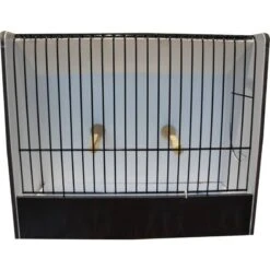 Cage Exposition Perruches Noir En PVC