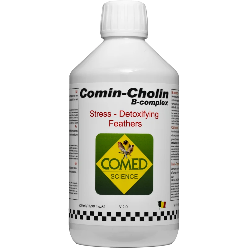 Comin-cholin B-complex Bird, Soutient Le Métabolisme Et Renforce L’organisme 500ml - Comed 1 Comin-cholin B-complex Bird, Soutient Le Métabolisme Et Renforce L’organisme 500ml - Comed