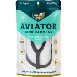 Harnais Pour Perroquet AVIATOR Medium Noir