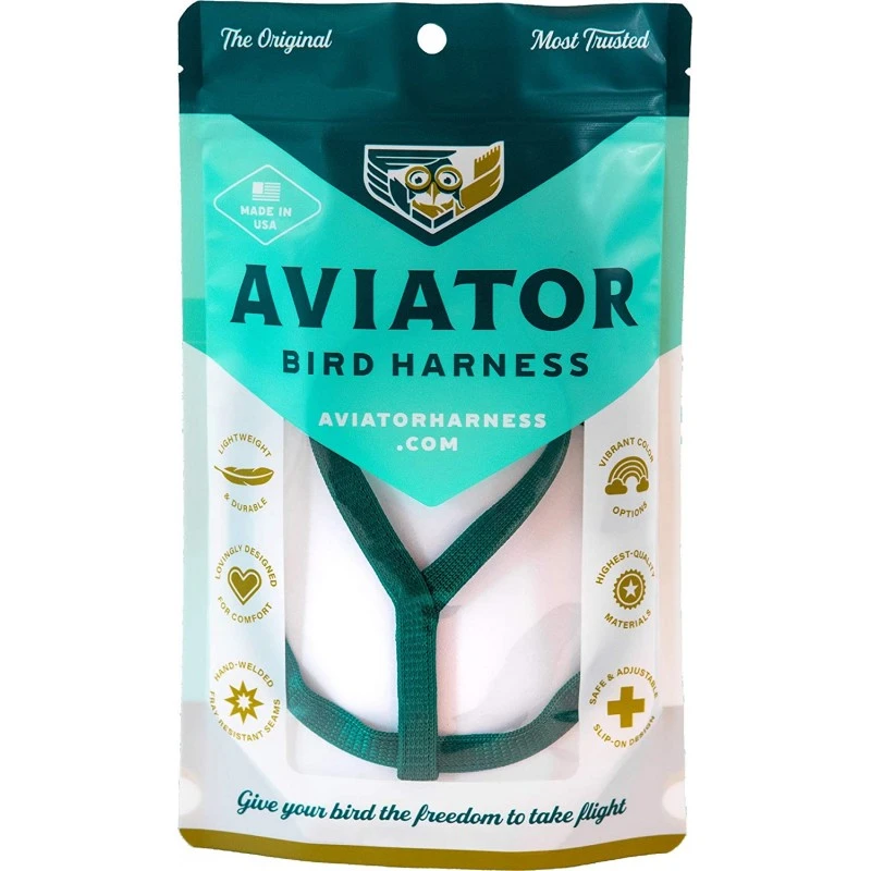 Harnais Pour Perroquet AVIATOR X-Large Vert 1 Harnais Pour Perroquet AVIATOR X-Large Vert
