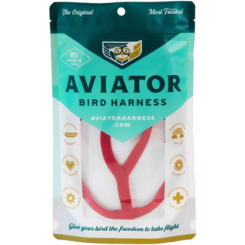 Harnais Pour Perroquet AVIATOR X-Small Rouge 1 Harnais Pour Perroquet AVIATOR X-Small Rouge