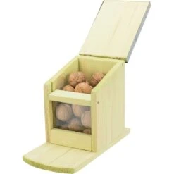 Réserve De Nourriture Pour écureuil - Trixie -Magasin De Fournitures Pour Oiseaux De Compagnie reserve de nourriture pour ecureuil trixie 59607 trixie reserve de nourriture pour ecureuil avec toit ouvrant bois de pin impreg 3
