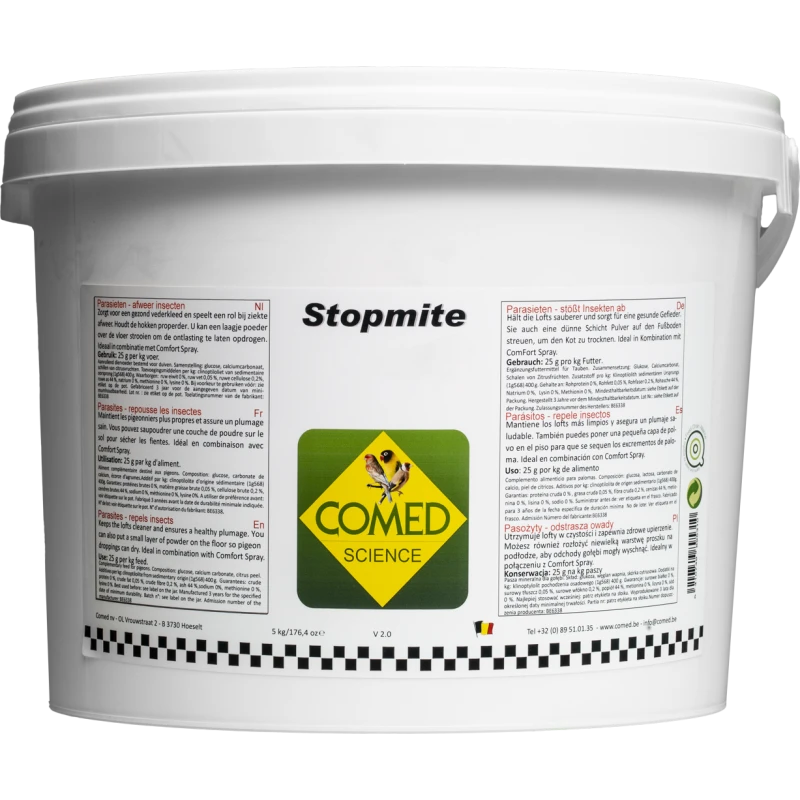 Stopmite Bird, Contre Les Poux Rouges Chez Les Oiseaux 5kg - Comed 1 Stopmite Bird, Contre Les Poux Rouges Chez Les Oiseaux 5kg - Comed