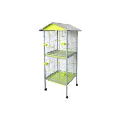 Volière Gris Métal 2 Compartiments 78x74x165cm - Grizo