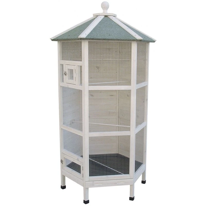 Woodland Volière Hexagon Cottage 100x86x185cm - Duvo+ 1 Woodland Volière Hexagon Cottage 100x86x185cm - Duvo+